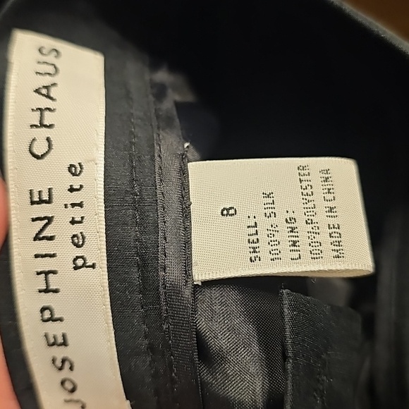 Josephine Chaus Petite Black Silk Suit Blazer/Skirt Set - Picture 5 of 9